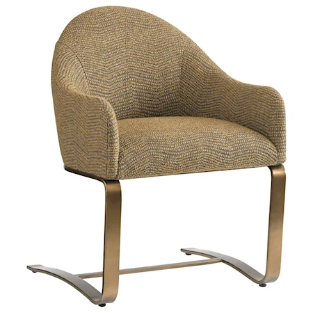 Contemporary Upholstered Desk Chair with Attached Arms